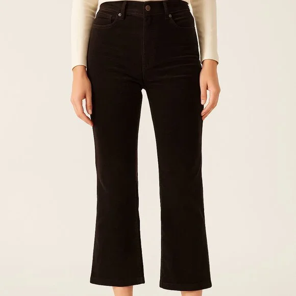 Pilcro by Anthropologie Cropped Brown Corduroy Bootcut Pants size 31 - Picture 1 of 6